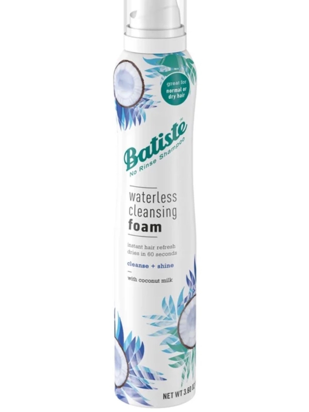 Waterless Hair Cleansing Foam - White (Coconut Milk)